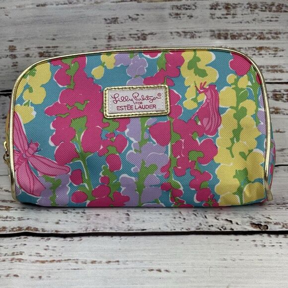 Lilly‎ Pulitzer X Estee Lauder Makeup Toiletries Travel Bag Case W/ Mini Pouch - Picture 1 of 7